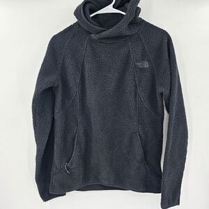 North face sherpa hoodie sweatshirt hoodie black small womens